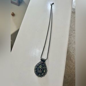 925 Sterling Silver Genuine Garnet, mixed gemstone‎ necklace
